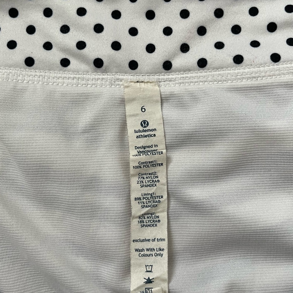 {Lululemon} Run: Speed Short in Twin Stripe Black / Mod Dot Printed Black - 6 - Picture 11 of 11